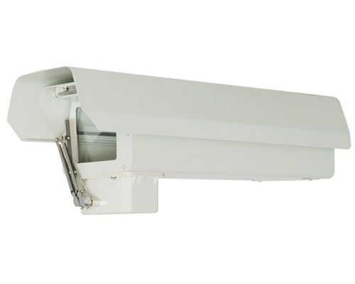 Outdoor security camera enclosure with wiper