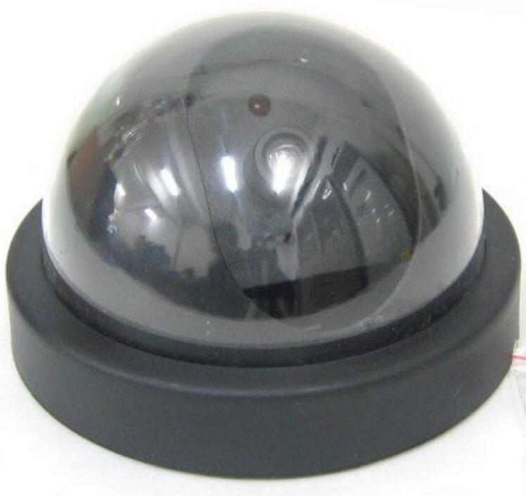 Fake Mock Flash Red LED Dummy Security Dome CCTV Camera 