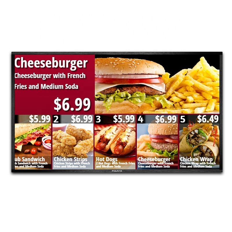 Digital Menu Board Display Screen