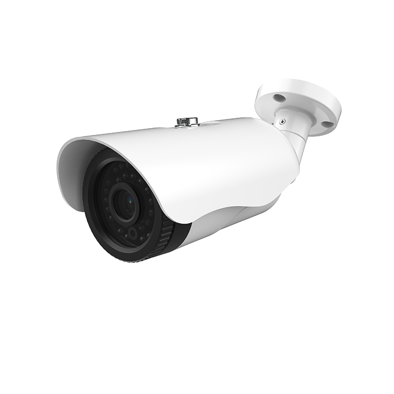 white   cctv surveillance camera housing with bracket 