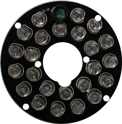 Round IR LED board with 24 LEDs for medium cctv IR camera