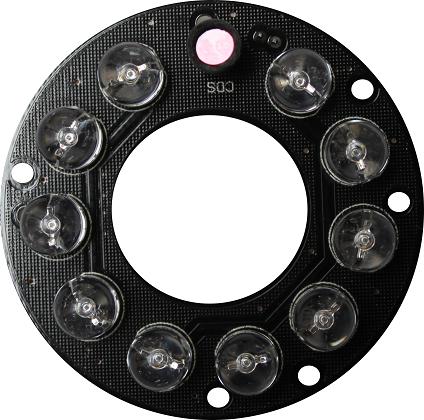 10 LED  round LED ring board for Plastic dome camera 