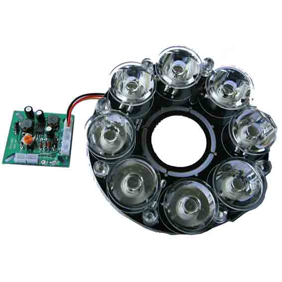 Long-range array IR LED plate with control board 