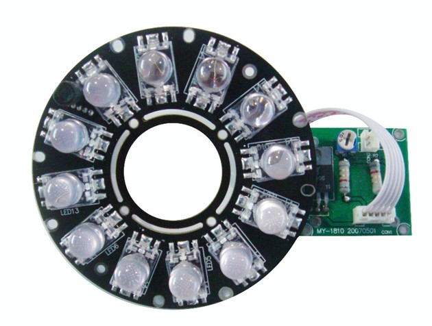 12 fisheyes IR LED ring board 