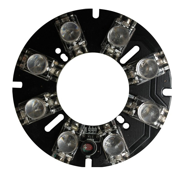 8 fisheyes IR LED board for cctv cameras 