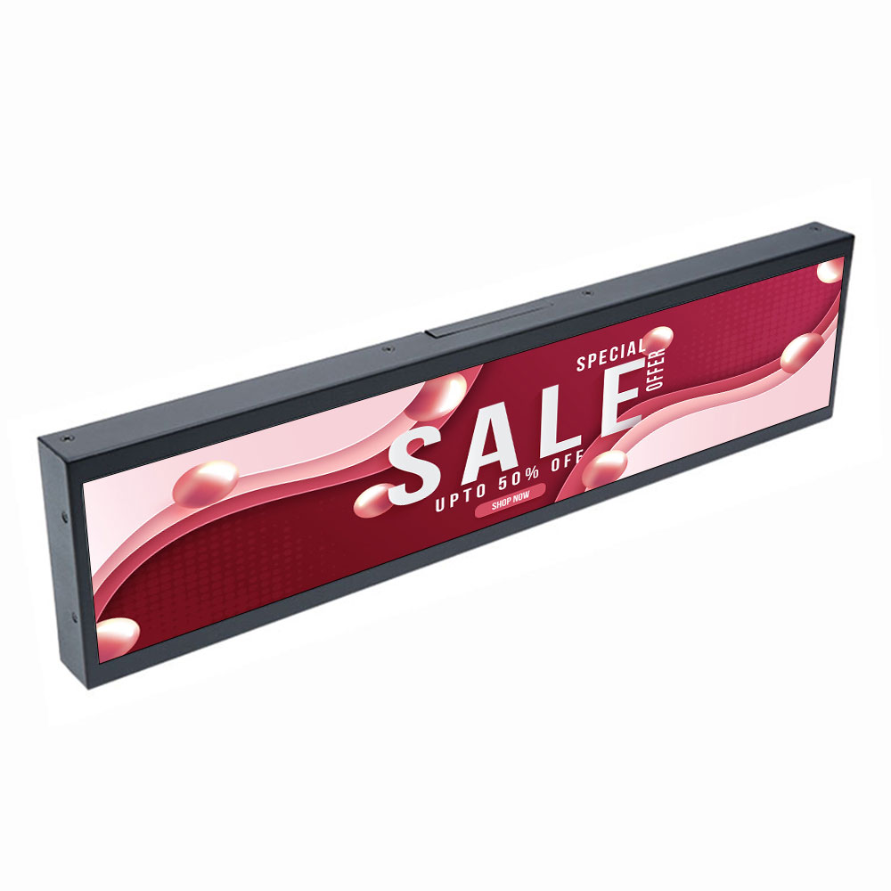 Digital TFT Stretched Bar LCD Display Full HD Customized Menu Language