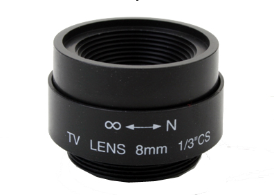 8mm CS  manual focus fixed lens 