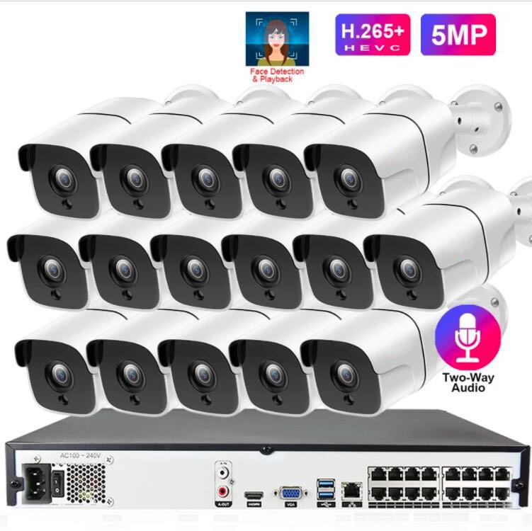 16ch  5.0MP  cameras POE NVR system kit 