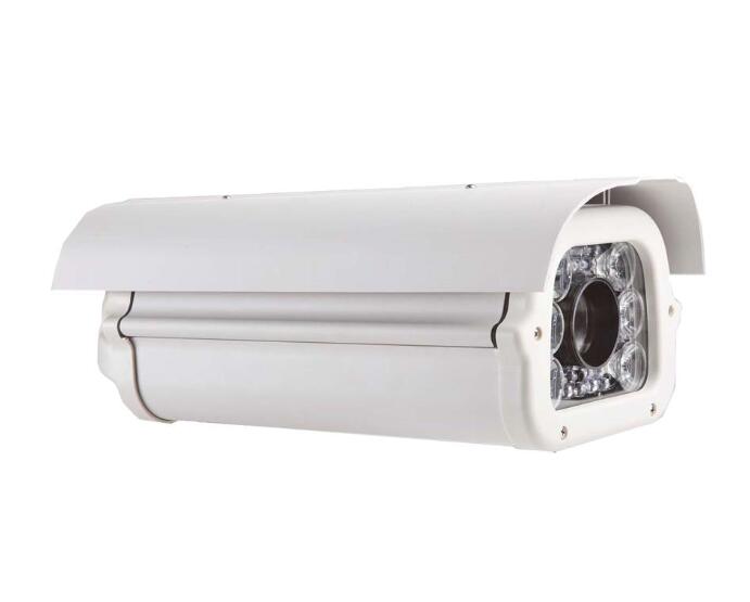 Large sturdy outdoor CCTV camera enclosure with side open lip