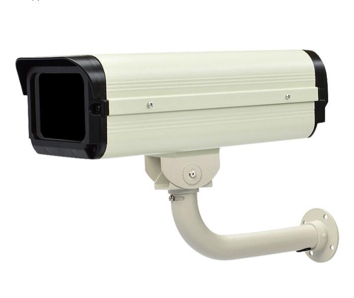 Aluminum alloy CCTV camera enclosure with side opening lid 