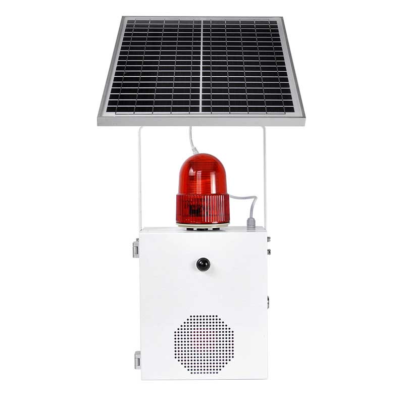 Solar induction sound and light alarm