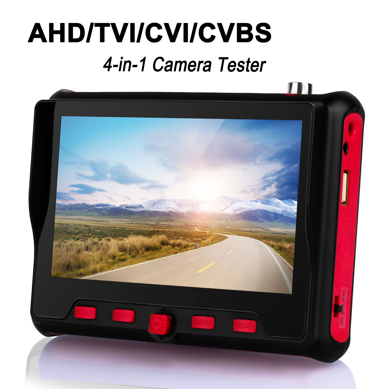 4.3inch   CCTV Tester 4-in-1 Camera Tester 8MP AHD TVI CVI