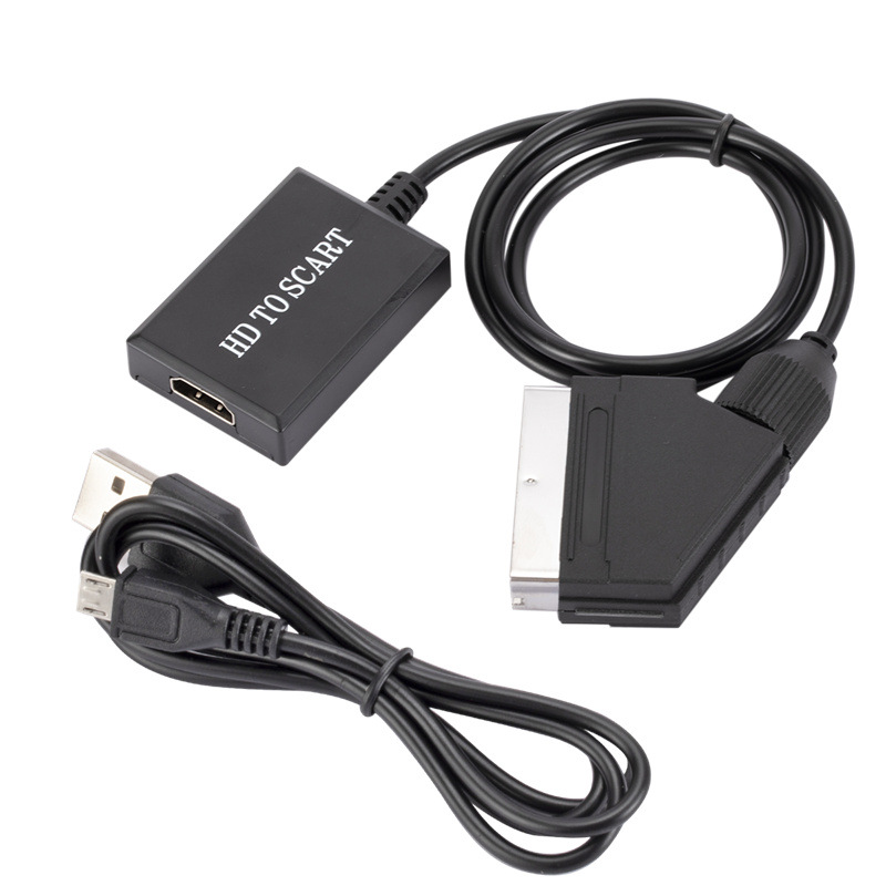 HDMI to scart converter 1080P HD video adapter hdmi to scart adapter cable