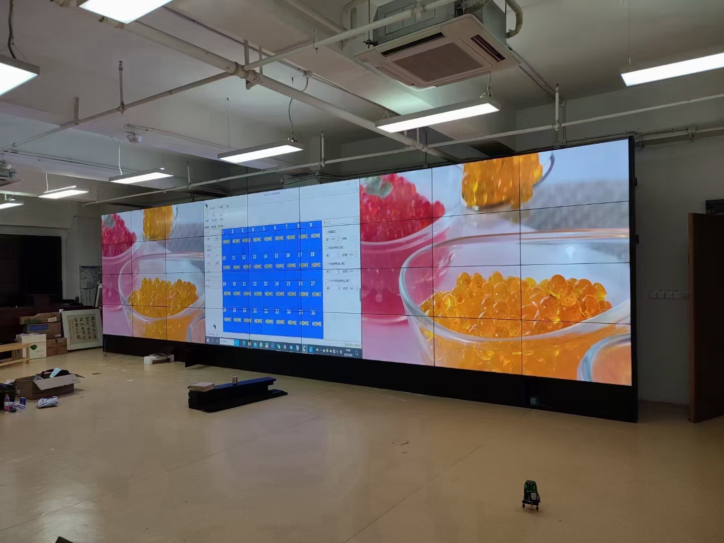 How to install the LCD video wall on wall ?