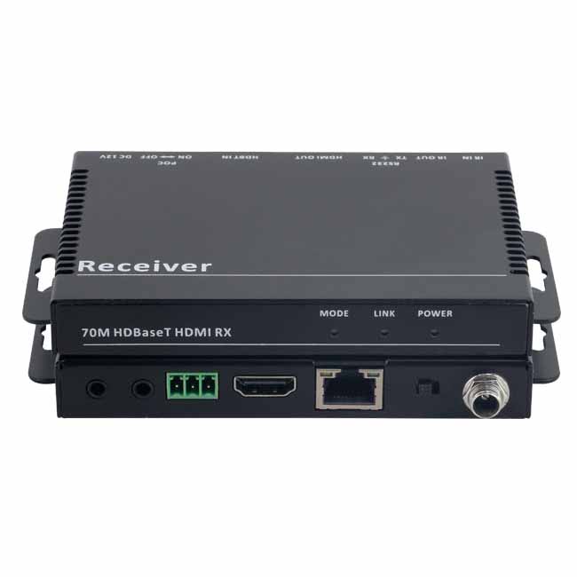 70-100m 4K  HDMI Extender HDBaseT Receiver w/ PoC 