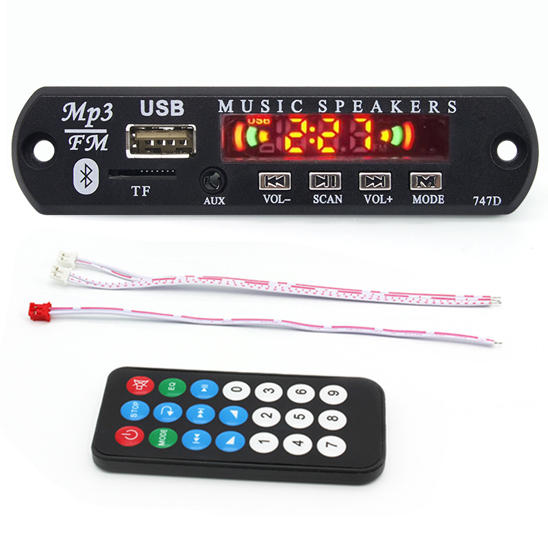 5V/12V MP3 audio player board  with remote controller